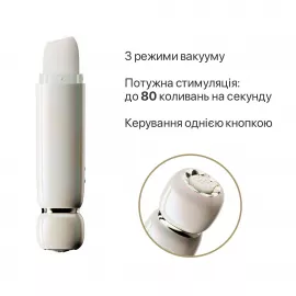 Вакуумний кліторальний стимулятор Zalo Lia Floral White - 10