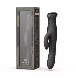 Пульсатор-кролик з вібрацією Zalo Mose 2 Obsidian Black - 12