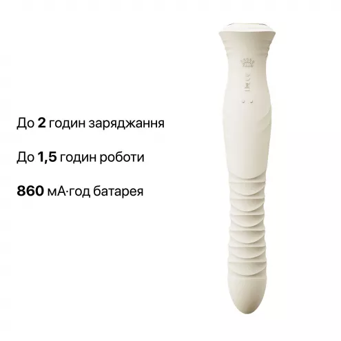 Пульсатор-кролик з вібрацією Zalo Mose 2 Ivory White