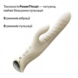Пульсатор-кролик з вібрацією Zalo Mose 2 Ivory White - 7