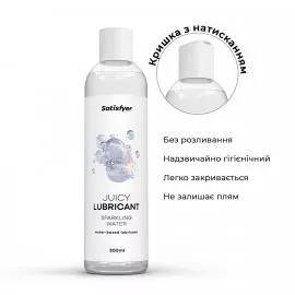 Лубрикант на водной основе Satisfyer Juicy Lubricant Sparkling Water water based 300 мл - 9