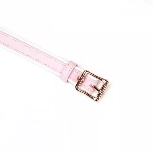 Кожаная маска на глаза Liebe Seele White Pink Fairy Goat Leather Blindfold
