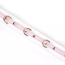 Ошейник с поводком Liebe Seele White Pink Fairy Goat Leather Collar - 6