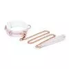 Нашийник з повідцем Liebe Seele White Pink Fairy Goat Leather Collar