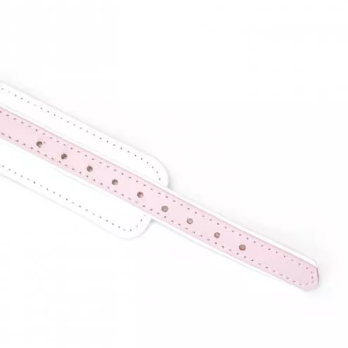 Нашийник з повідцем Liebe Seele White Pink Fairy Goat Leather Collar