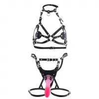 Сбруя со страпоном LOCKINK SEVANDA Queen Sheba Set with Pink Dildo
