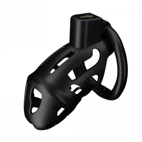 Клітка для пеніса LOCKINK SEVANDA Plastic Penis Chastity Cage, чорна, 3 кільця різних розмірів