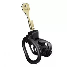 Клетка для пениса LOCKINK SEVANDA Plastic Penis Chastity Cage, черная, 3 кольца разных размеров - 2