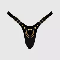 Трусики для страпону Strap-On-Me Leatherette Harness Fabulous - One Size - Black Glossy