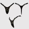 Трусики для страпону Strap-On-Me Leatherette Harness Fabulous - One Size - Black Glossy