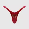 Трусики для страпону Strap-On-Me Leatherette Harness Fabulous - One Size - Red Glossy