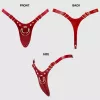 Трусики для страпону Strap-On-Me Leatherette Harness Fabulous - One Size - Red Glossy