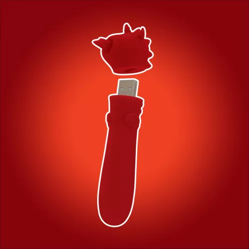 Вібратор-єдиноріжка Unihorn USB Bullet – Blaze Diablo, віброкуля, USB-зарядка, 10 режимів