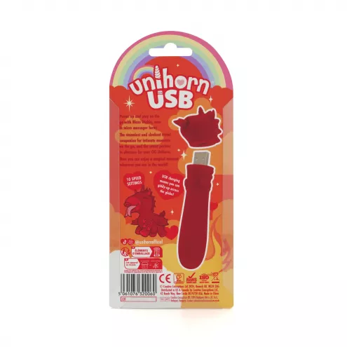Вібратор-єдиноріжка Unihorn USB Bullet – Blaze Diablo, віброкуля, USB-зарядка, 10 режимів