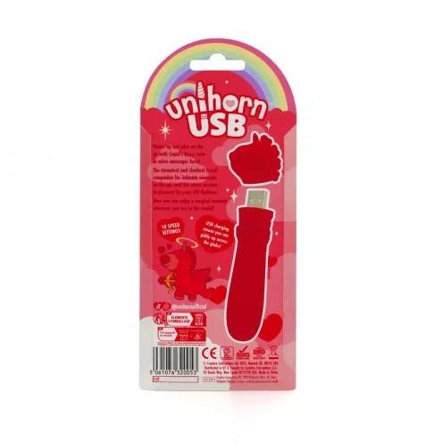 Вібратор-єдиноріжка Unihorn USB Bullet – Cupids Beau, віброкуля, USB-зарядка, 10 режимів