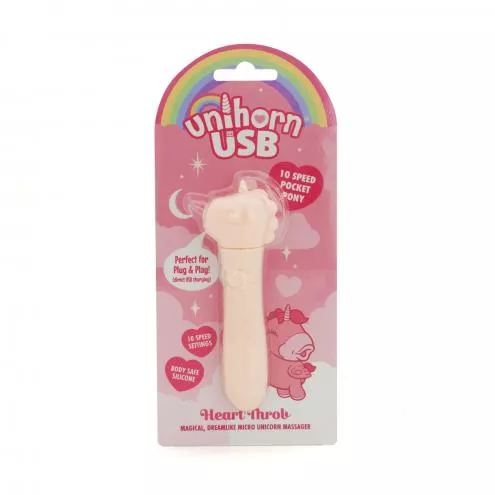 Вібратор-єдиноріжка Unihorn USB Bullet – Heart Throb, віброкуля, USB-зарядка, 10 режимів