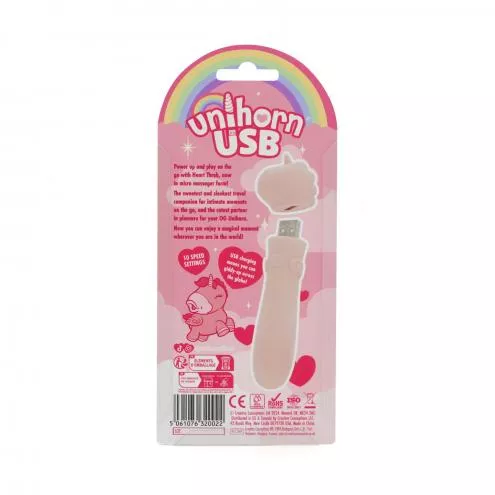 Вібратор-єдиноріжка Unihorn USB Bullet – Heart Throb, віброкуля, USB-зарядка, 10 режимів