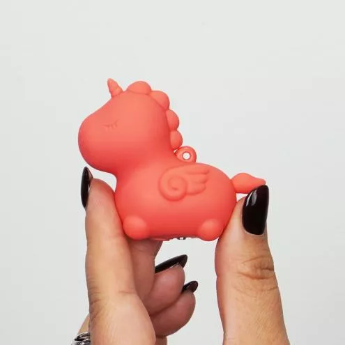 Вібратор-мінієдиноріжка Unihorn Mini – Peachy Pony, брелок з вібрацією, 10 режимів