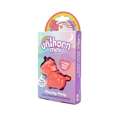 Вібратор-мінієдиноріжка Unihorn Mini – Peachy Pony, брелок з вібрацією, 10 режимів