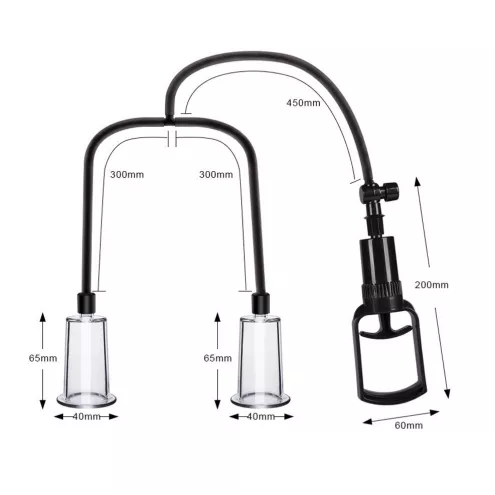 Вакуумная помпа для груди и сосков Men Powerup Passion Pump