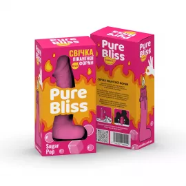 Ароматна свічка пікантної форми Pure Bliss Pink Sugar Pop (Жуйка) 15 см - 2