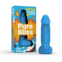 Ароматная свеча пикантной формы Pure Bliss Blue Coco Splash (Кокосовое молоко) 18 см