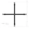 Хрестовина Bedroom Fantasies Hog Tie Cross Bar With Cuffs