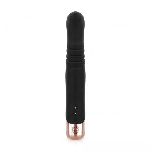 Вибратор-кролик Rosy Gold - Rabbit Vibrator with thrusting function - Black