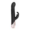 Вибратор-кролик Rosy Gold - Rabbit Vibrator with thrusting function - Black