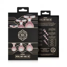 Набор анальных игрушек Rosy Gold - Metal Butt Plug Set 3 Pieces - 9