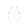Прикраса на тіло Obsessive Lustique White harness bra S/M/L
