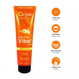 Вібролубрикант Orgie Lube Tube Vibe! Pina Colada 100 мл - 1