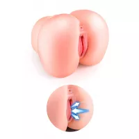 Сосущая вагина-мастурбатор Real Body Real Lola, вагина и анус, с вибрацией и звуком