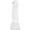 Прозорий фалоімітатор ADDICTION — Clear Dildo with Balls 8, віброкуля в подарунок