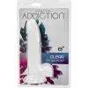 Прозорий фалоімітатор ADDICTION — Clear Dildo with Balls 8, віброкуля в подарунок