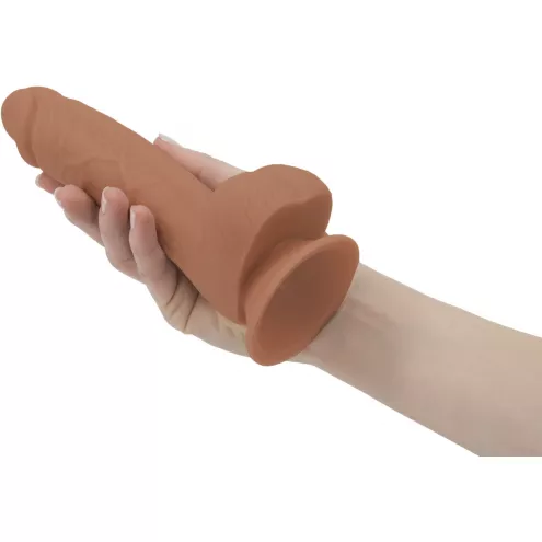 Фаллоимитатор ADDICTION Steven 7.5 Silicone Dong Caramel, вибропуля в подарок