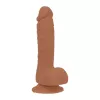 Фаллоимитатор ADDICTION Steven 7.5 Silicone Dong Caramel, вибропуля в подарок