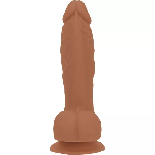 Фаллоимитатор ADDICTION Steven 7.5 Silicone Dong Caramel, вибропуля в подарок