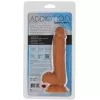 Фаллоимитатор ADDICTION Steven 7.5 Silicone Dong Caramel, вибропуля в подарок