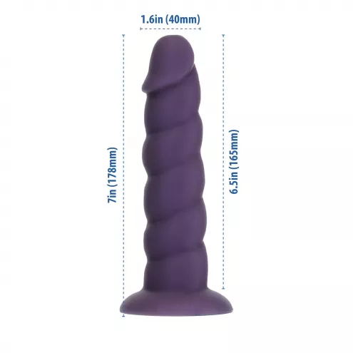 Фалоімітатор Fantasy by Addiction Unicorn Dildo 7 Purple, віброкуля в подарунок