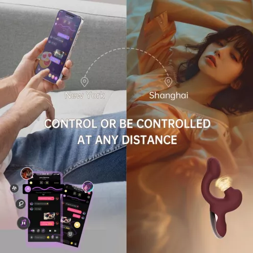Смарт-вібратор Magic Motion Ponder Purple, подвійна стимуляція, віброяйце+язичок для клітора