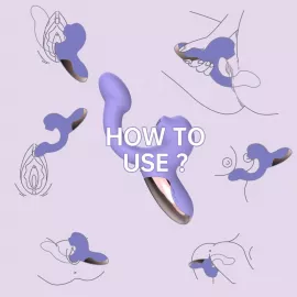 Смарт-вібратор Magic Motion Ponder Purple, подвійна стимуляція, віброяйце+язичок для клітора - 2
