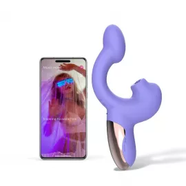 Смарт-вібратор Magic Motion Ponder Purple, подвійна стимуляція, віброяйце+язичок для клітора - 3