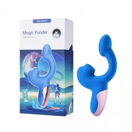 Смарт-вібратор Magic Motion Ponder Blue, подвійна стимуляція, віброяйце+язичок для клітора - 5