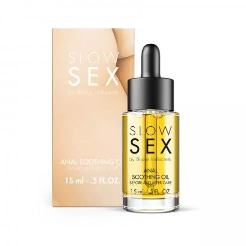 Успокаивающее масло для анального секса Bijoux Indiscrets Slow Sex Anal Soothing Oil Before After 15 мл