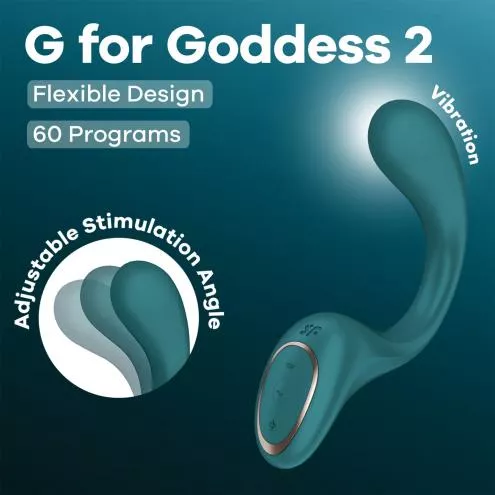 Вагинально-клиторальный вибратор Satisfyer G for Goddess 2 Bottle Green, 2 мотора