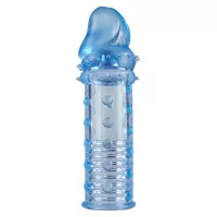 Toy Joy Power Stud Sleeve - подовжуюча насадка на член синя
