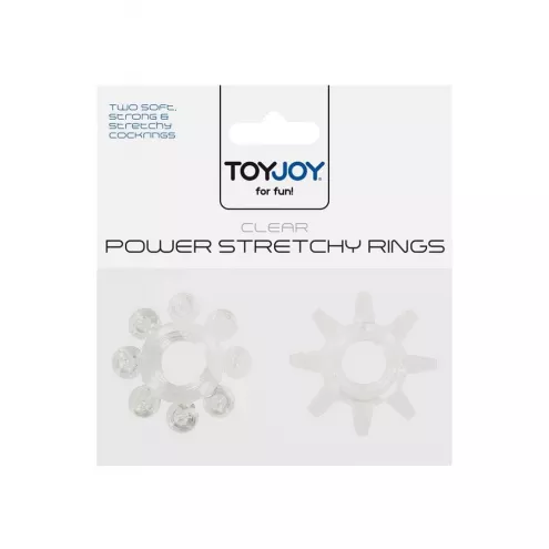 Эрекционные кольца Power Stretchy, 2 шт (белый)