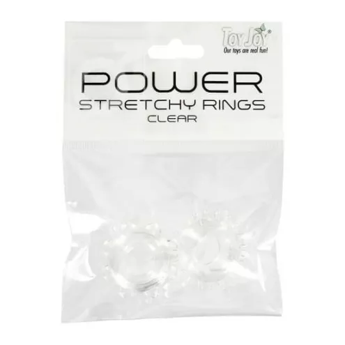 Эрекционные кольца Power Stretchy, 2 шт (белый)