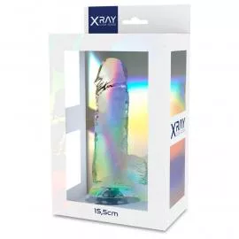 Прозорий фалоімітатор з мошонкою, 11 х 3,5 см XRAY (Іспанія) - 2